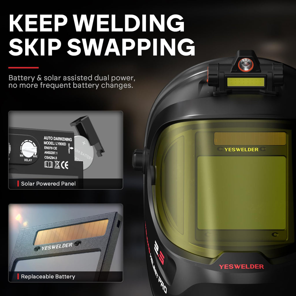 Auto Darkening Welding Helmet with LED X481