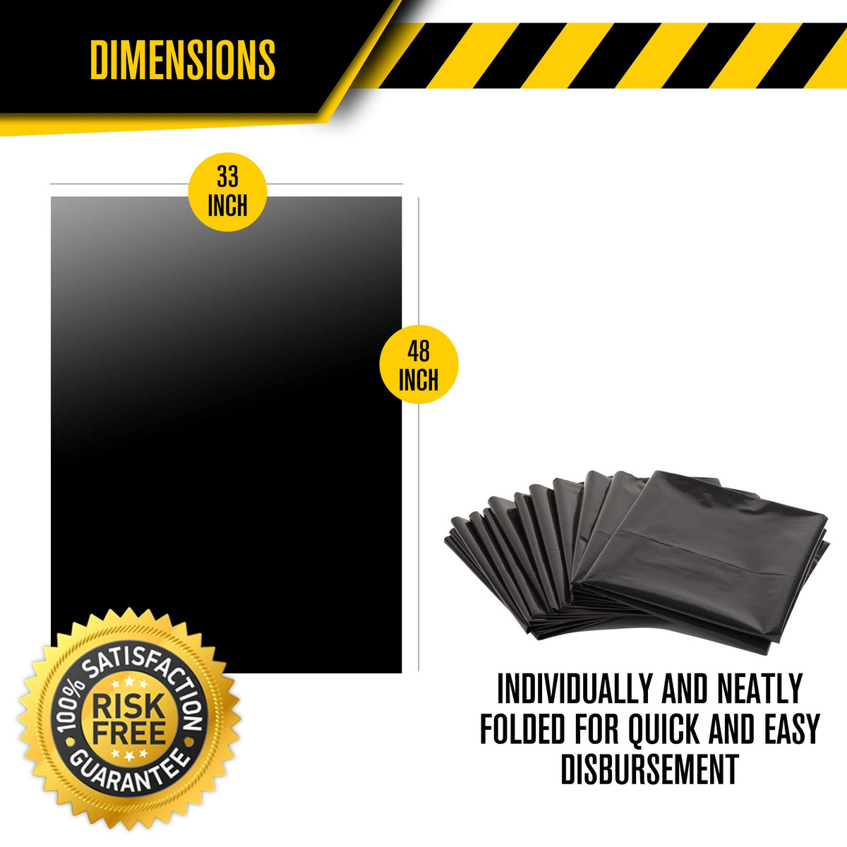 42 Gallons 4 Mil Heavy Duty Contractor Bags 32 Pack with Ties R990