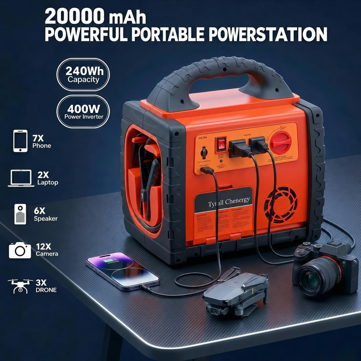 2200 Amp Car Jump Starter with Air Compressor M314