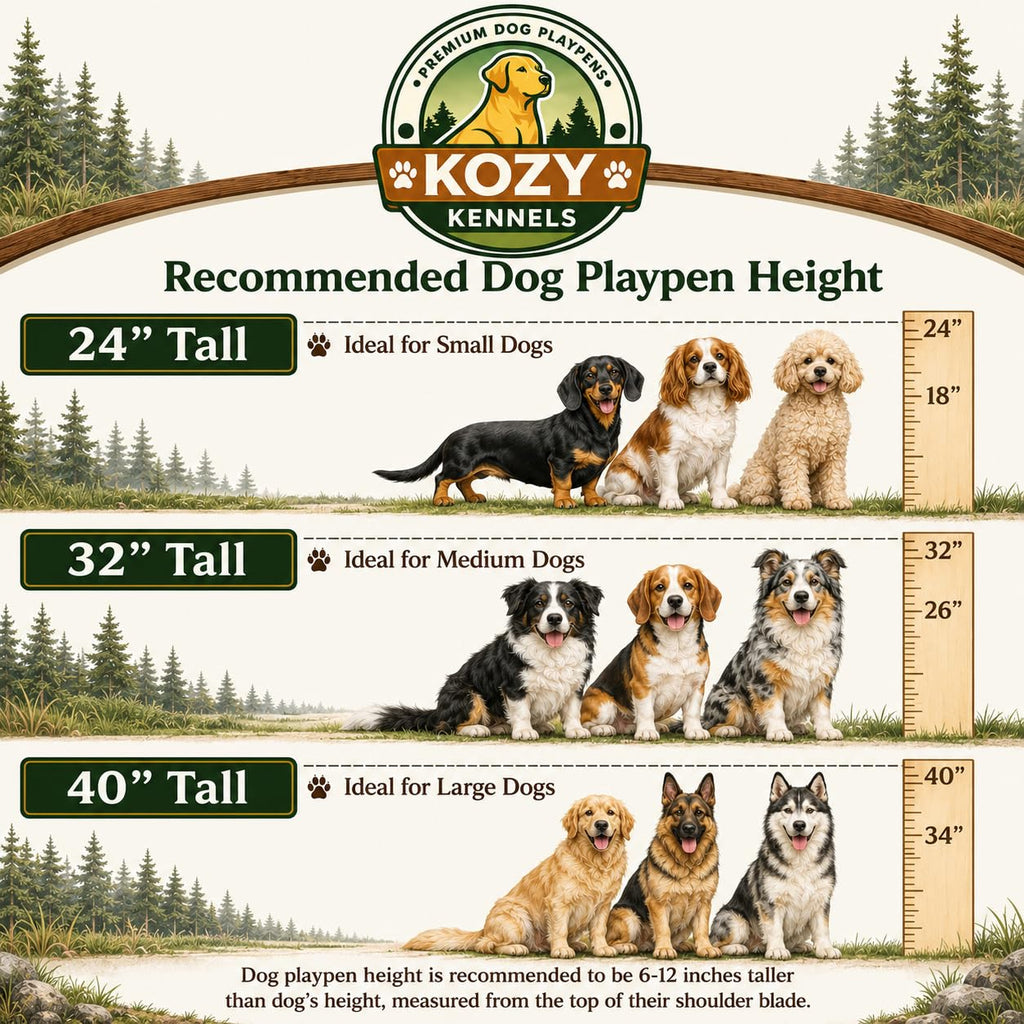 24 inch 8 Panel Portable Black Metal Pet Playpen P592609