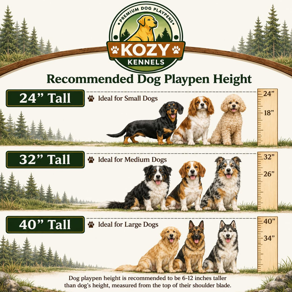 24 inch 8 Panel Portable Black Metal Pet Playpen P592609