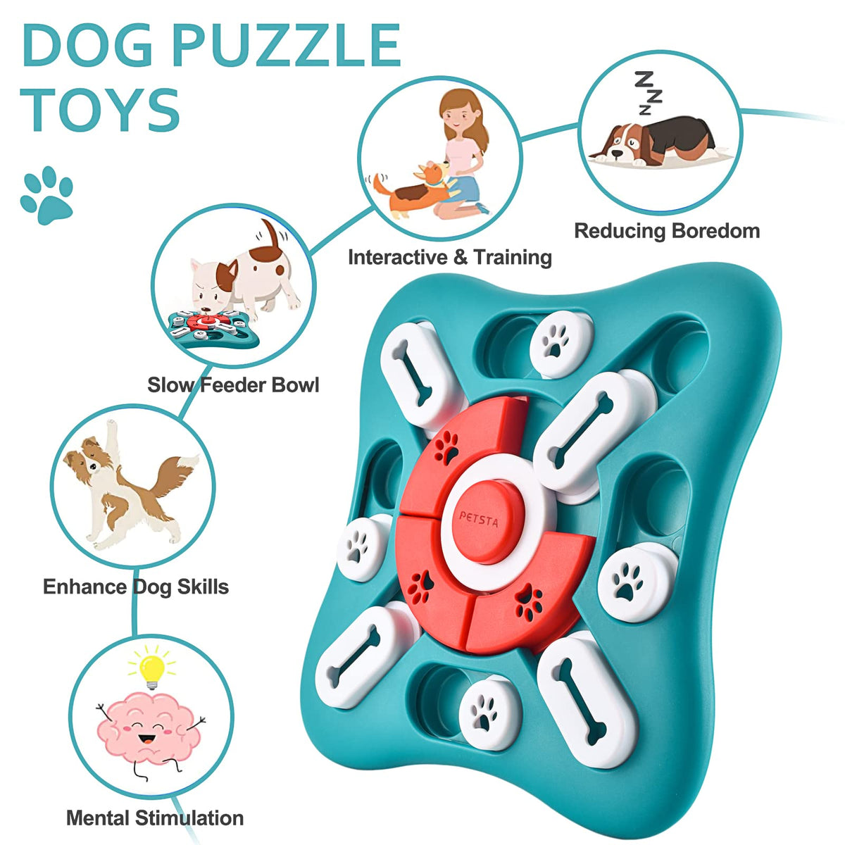 Dog Puzzle Treat Dispensing Toys B382