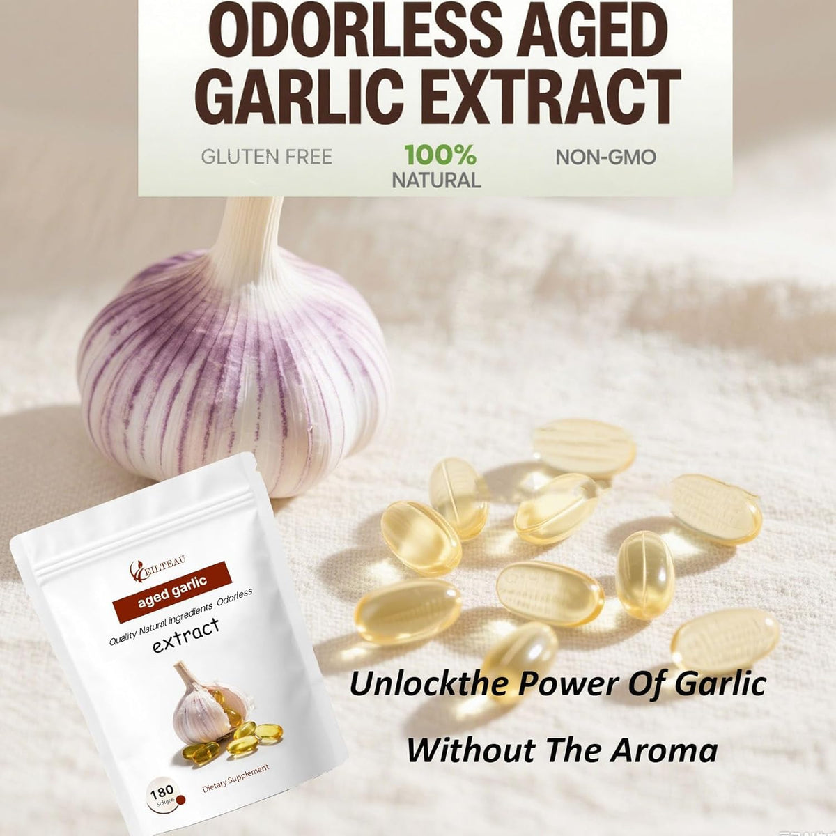Odorless Aged Garlic Extract 180 Softgels Z122159