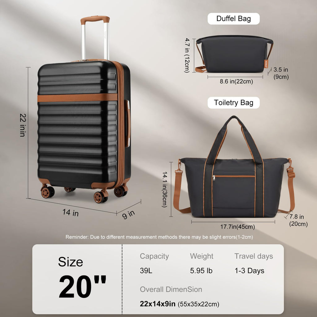 Black 20in Expandable Hardshell Carry-On Y90981