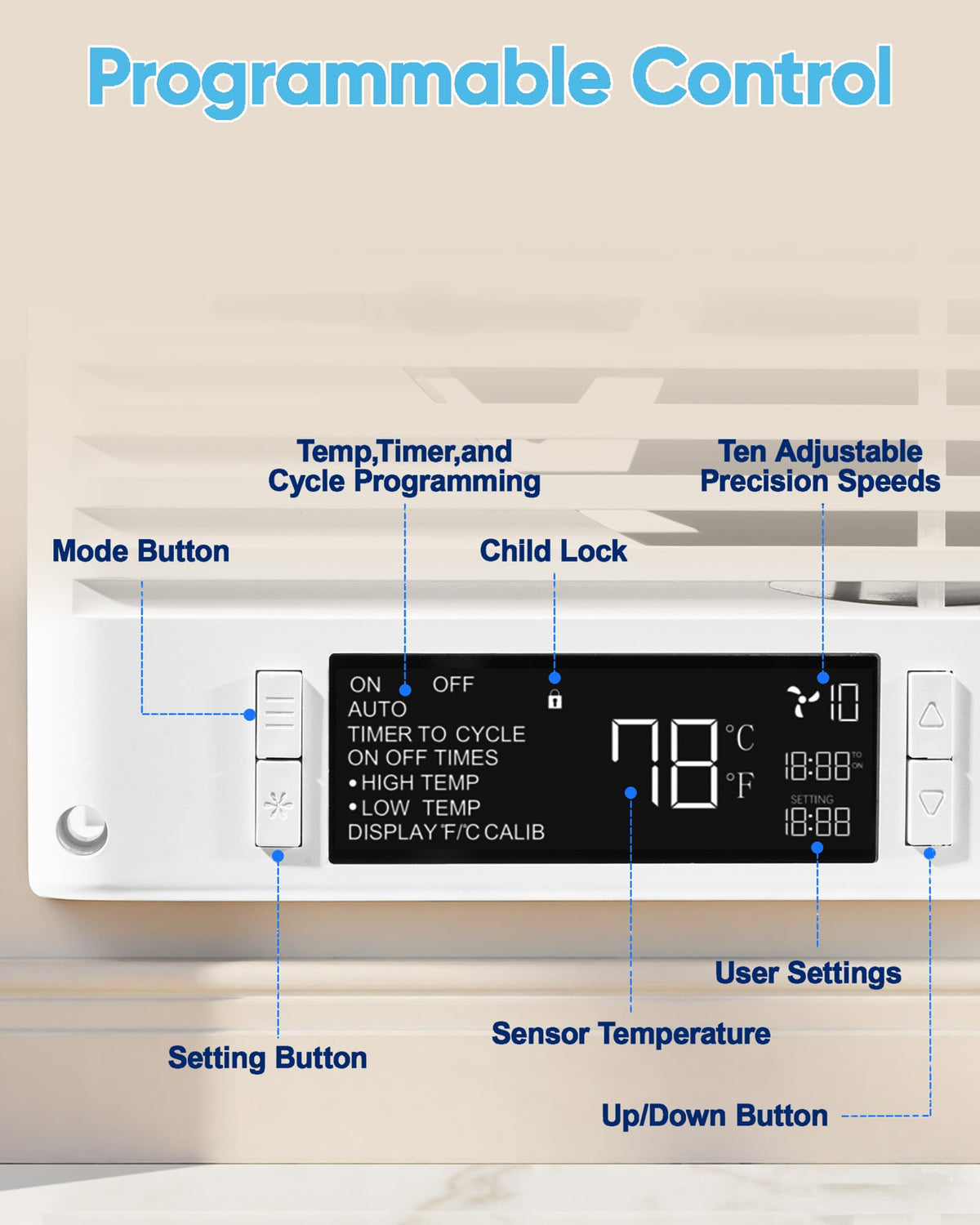 8" Room to Room Fan with Remote C4539