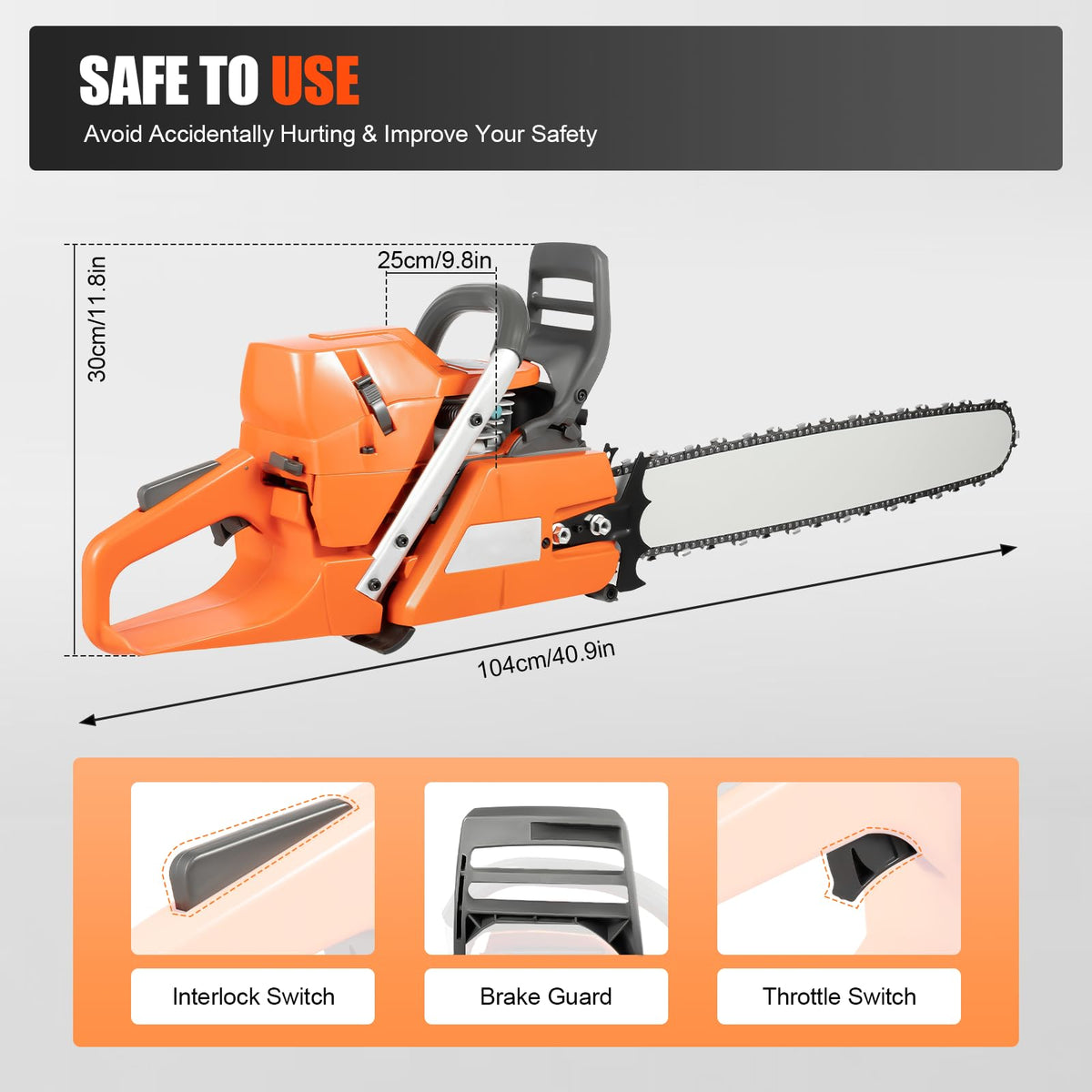24 Inch Gas Powered Chainsaw B9591