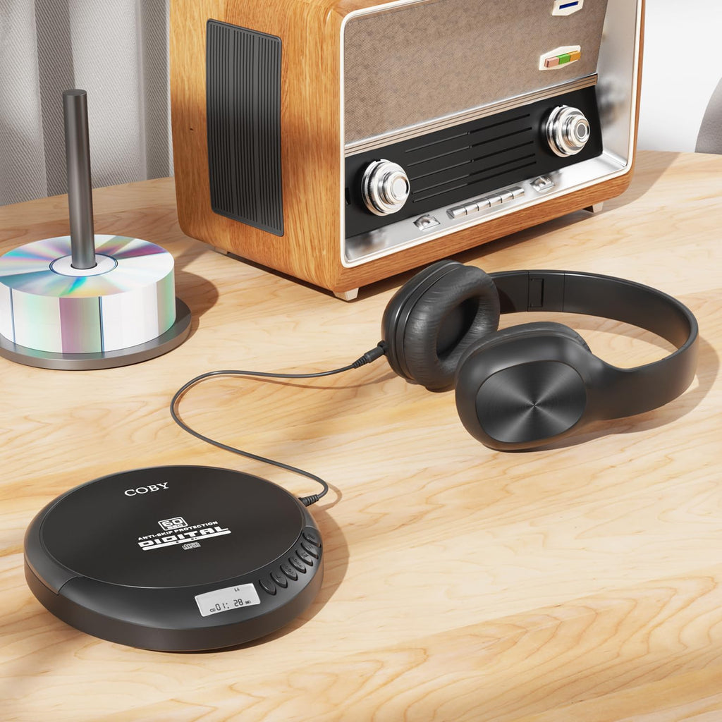 Portable CD Player with Headphones, FM Radio, Black G830