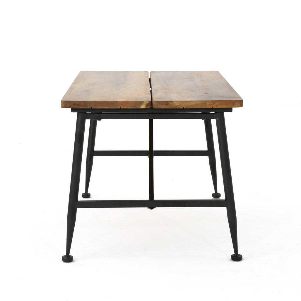 Acacia Wood Coffee Table with Iron Accents N735122