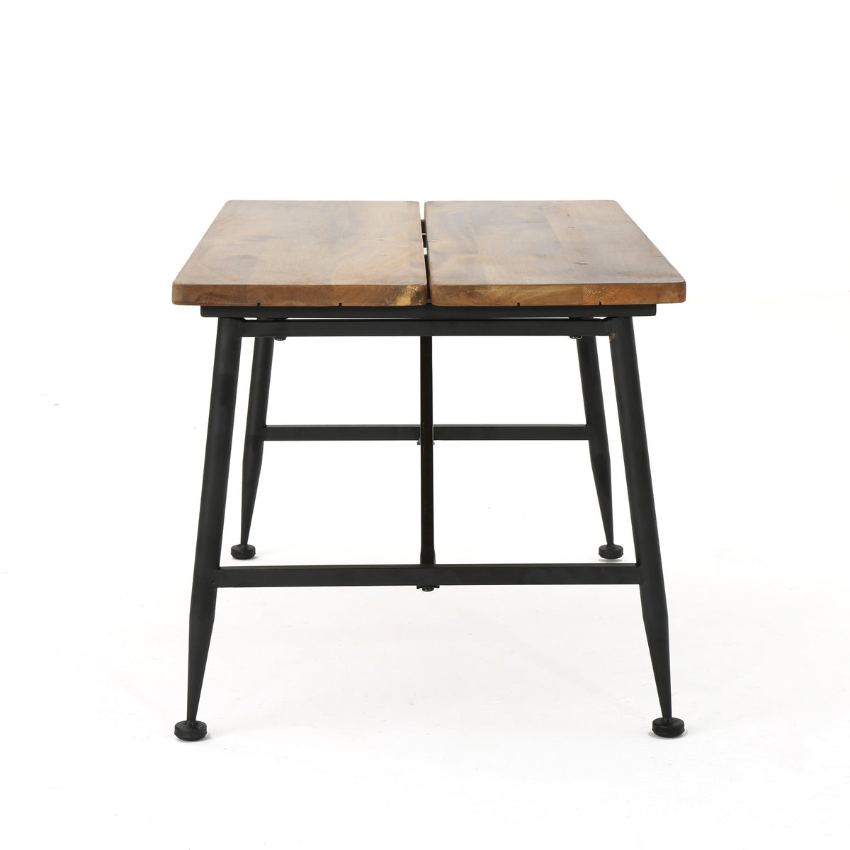 Acacia Wood Coffee Table with Iron Accents N735122