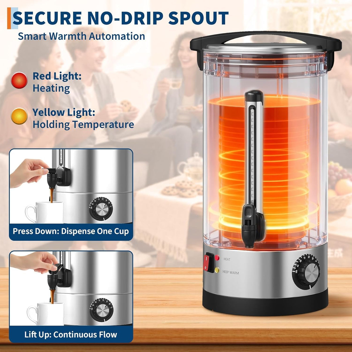 70 Cup Stainless Steel Commercial Coffee Urn K47460
