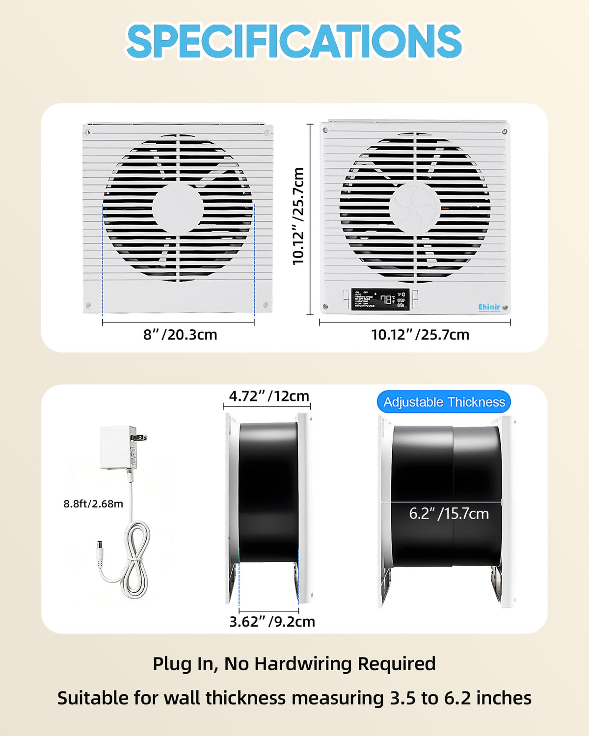 8" Room to Room Fan with Remote C4539