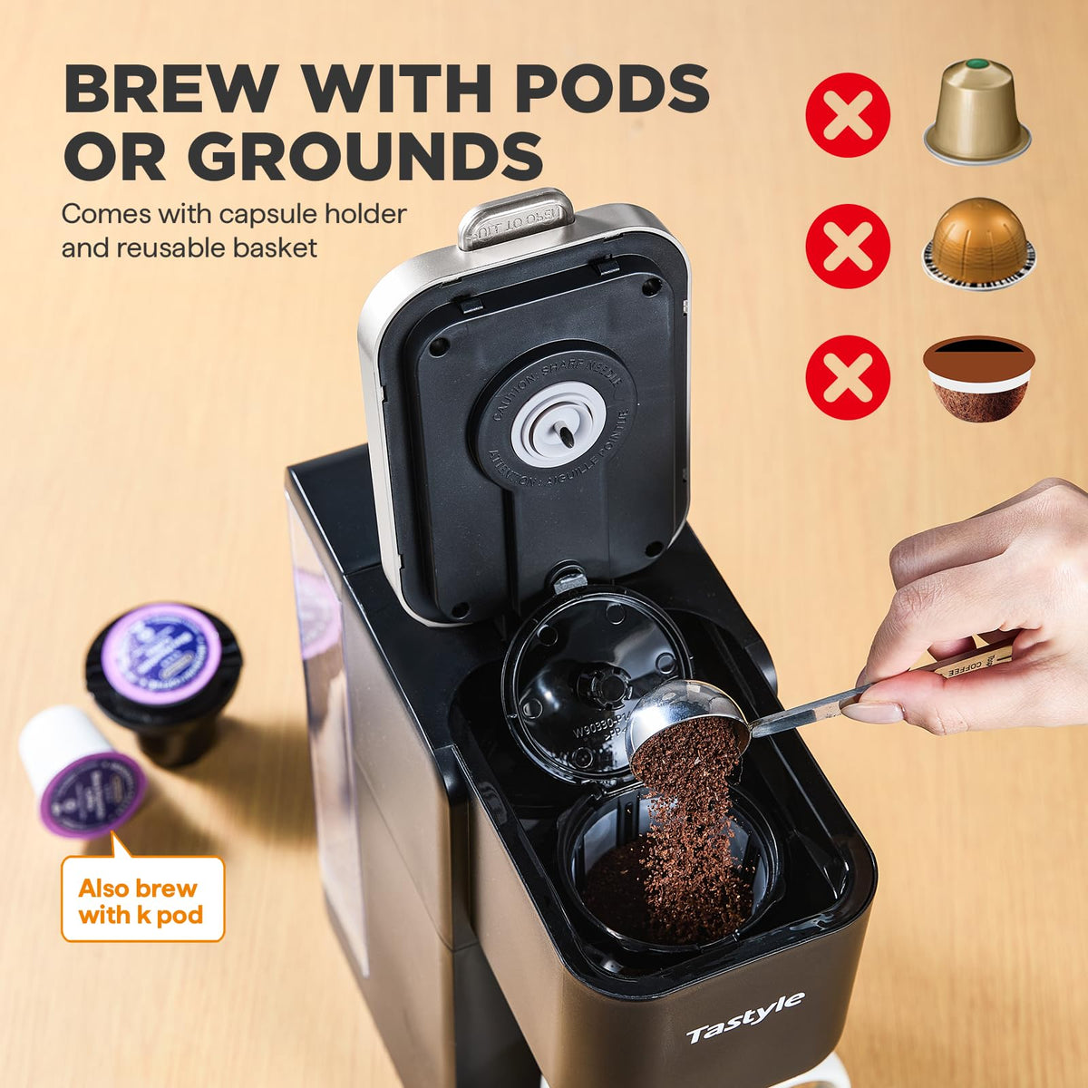 Single Serve Coffee Maker with 3 Brew Styles Z21386
