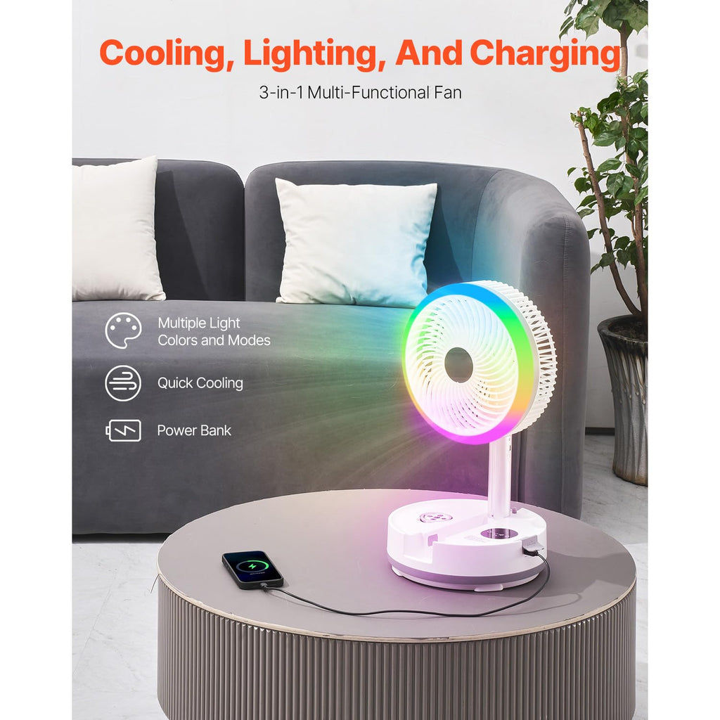10 Inch Foldable Oscillating Fan with Remote H12660
