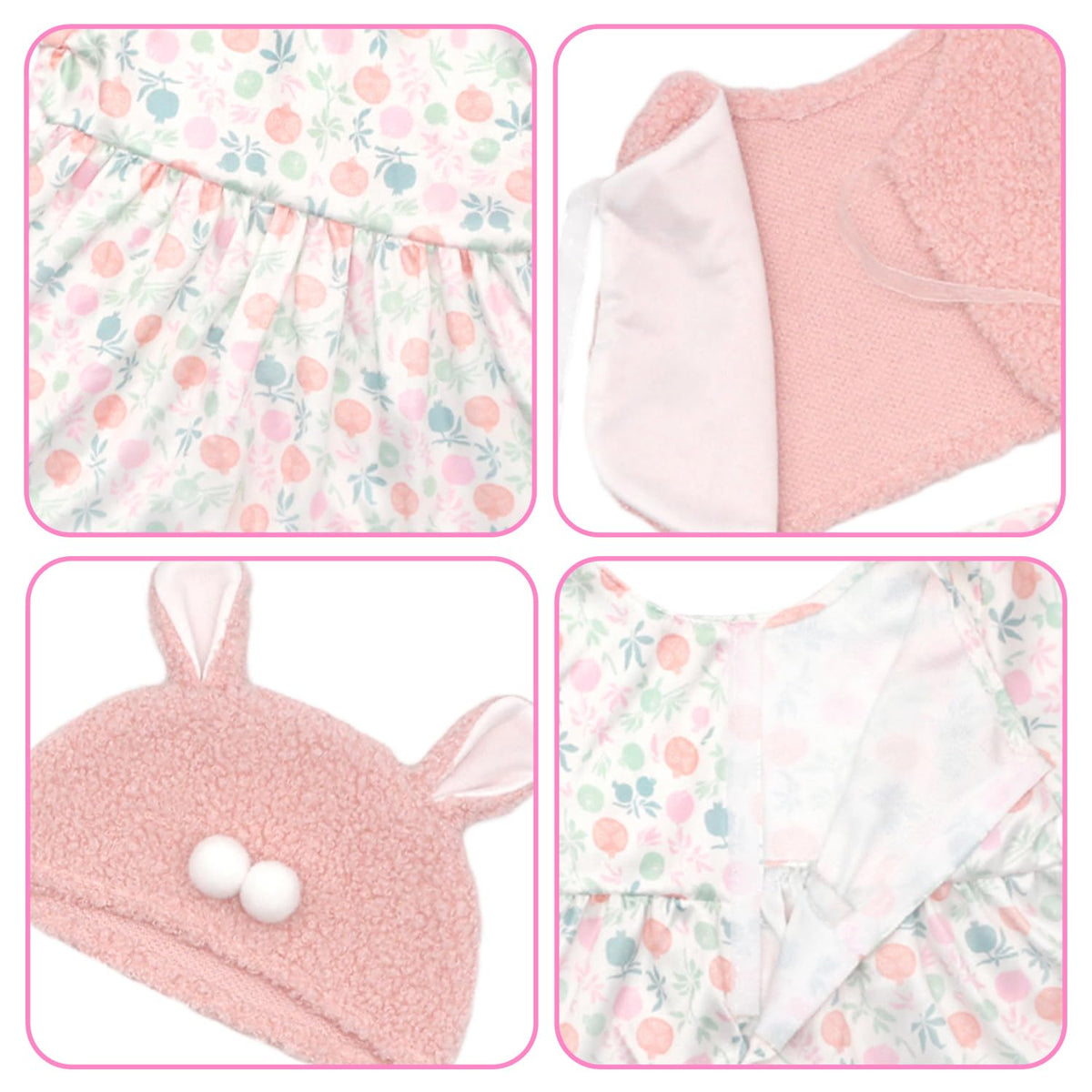 20-22 Inch Reborn Baby Doll Clothes & Accessories Set I9882