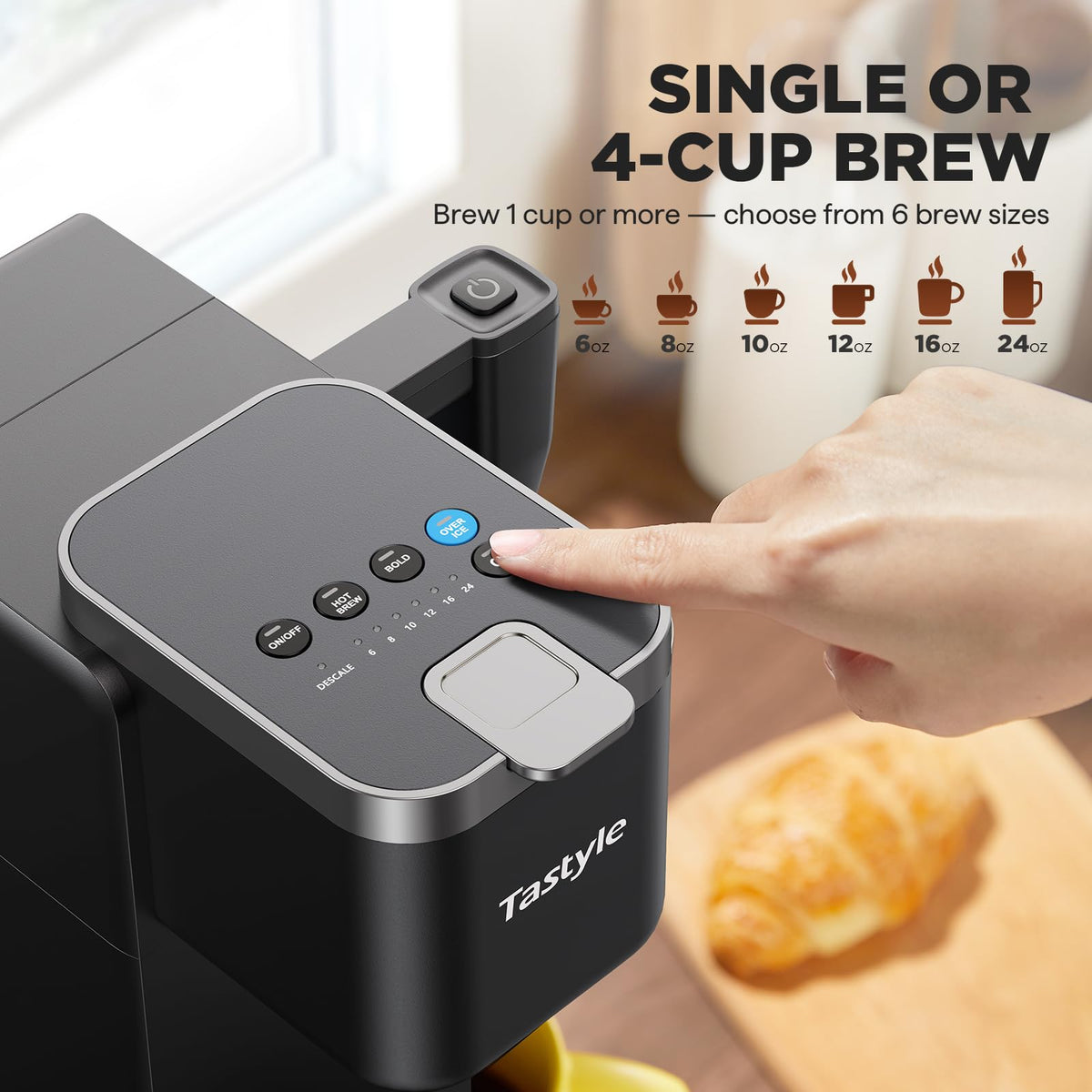 Single Serve Coffee Maker with Milk Frother F933