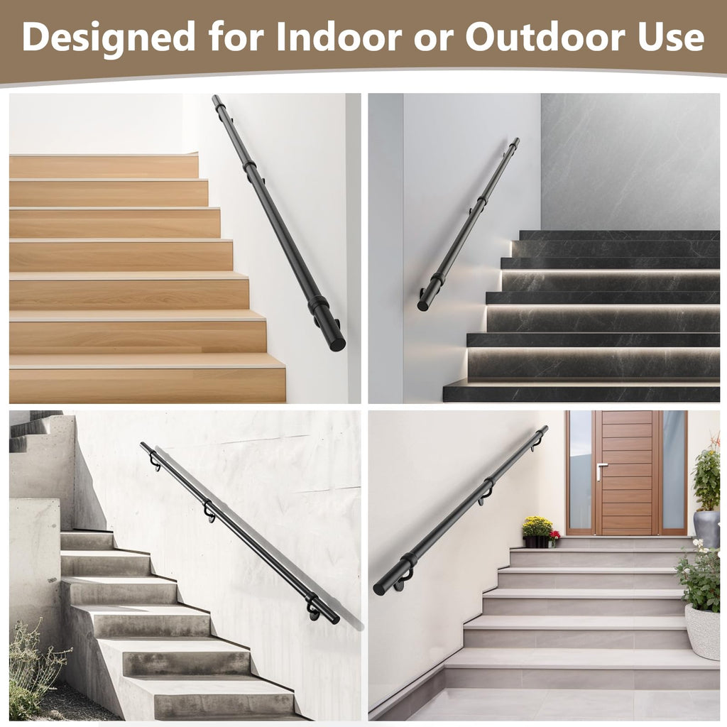 6 Feet Round Aluminum Stair Railing E50394