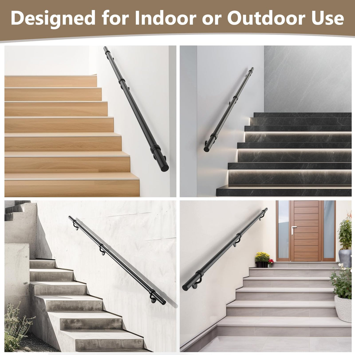 6 Feet Round Aluminum Stair Railing E50394