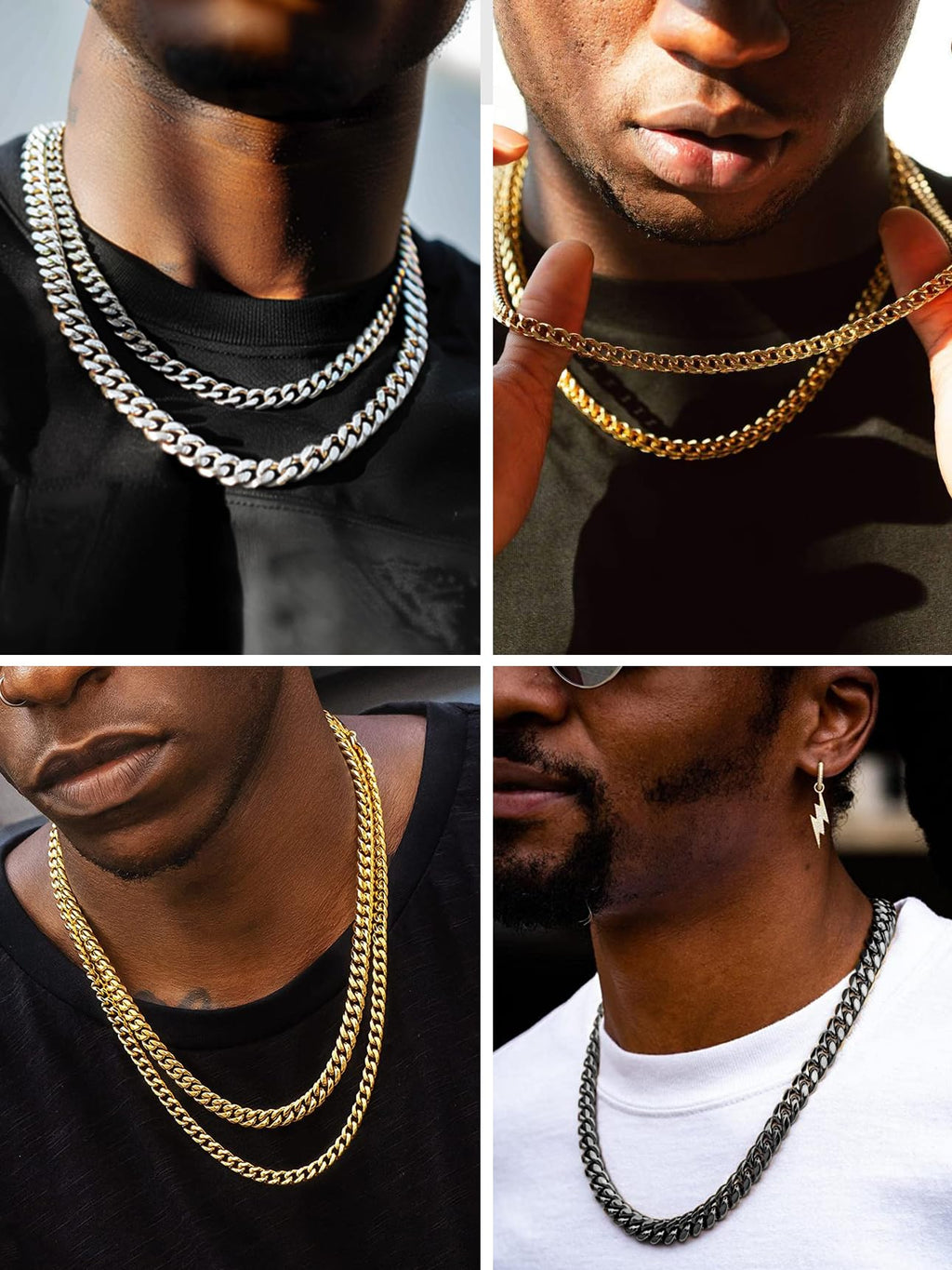 Stainless Steel Cuban Link Chain Necklace R514