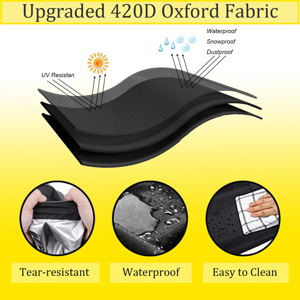Black 420D Oxford Waterproof Patio Table Cover D84939
