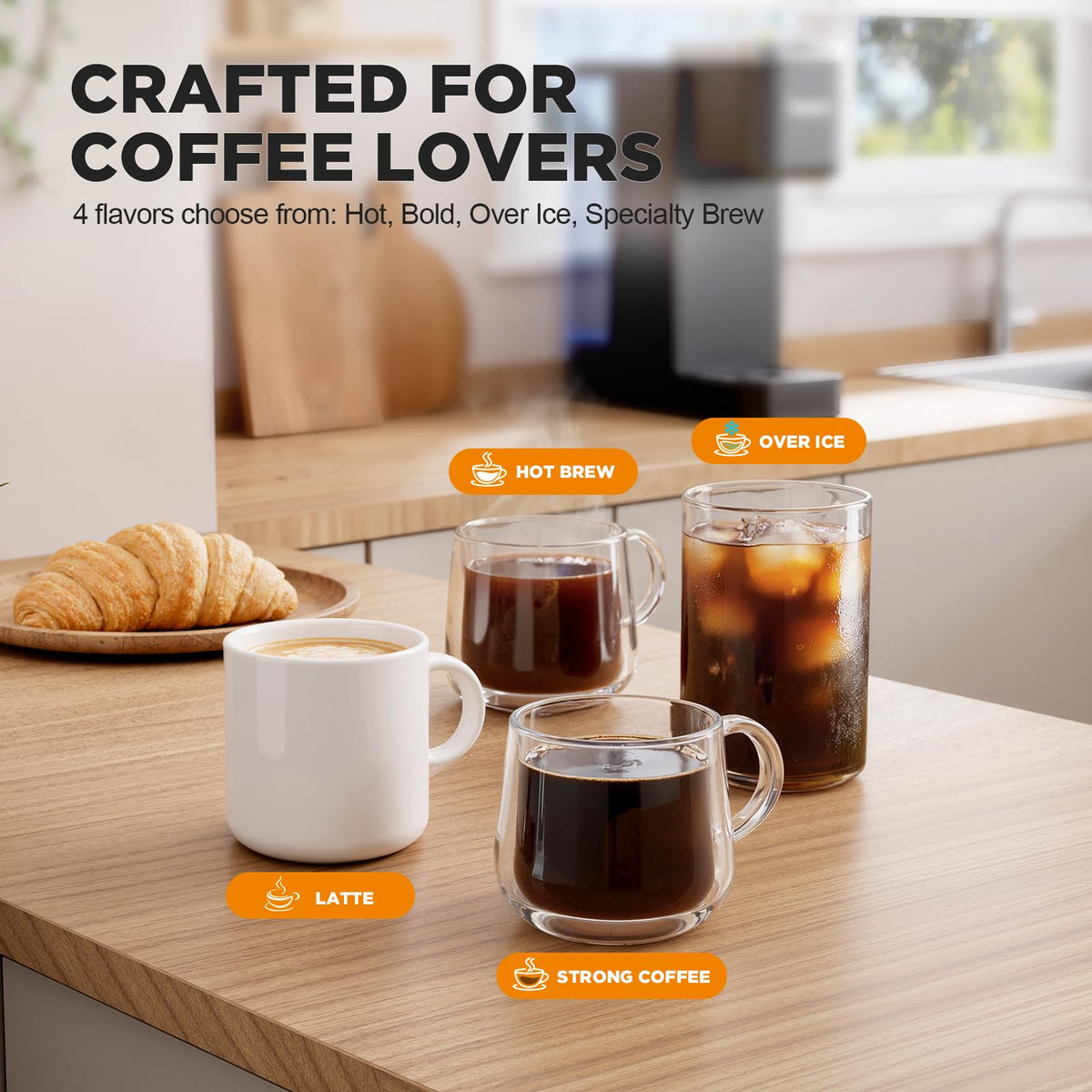 Single Serve Coffee Maker with Milk Frother F933