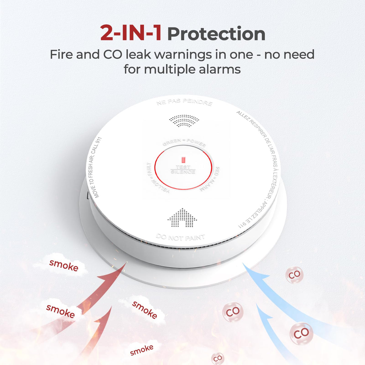 Smoke and Carbon Monoxide Detector Combo 1 Pack Z63002