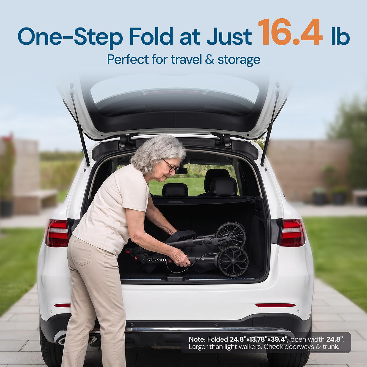 Bariatric Rollator Walker with Seat 500 lb Capacity X667465