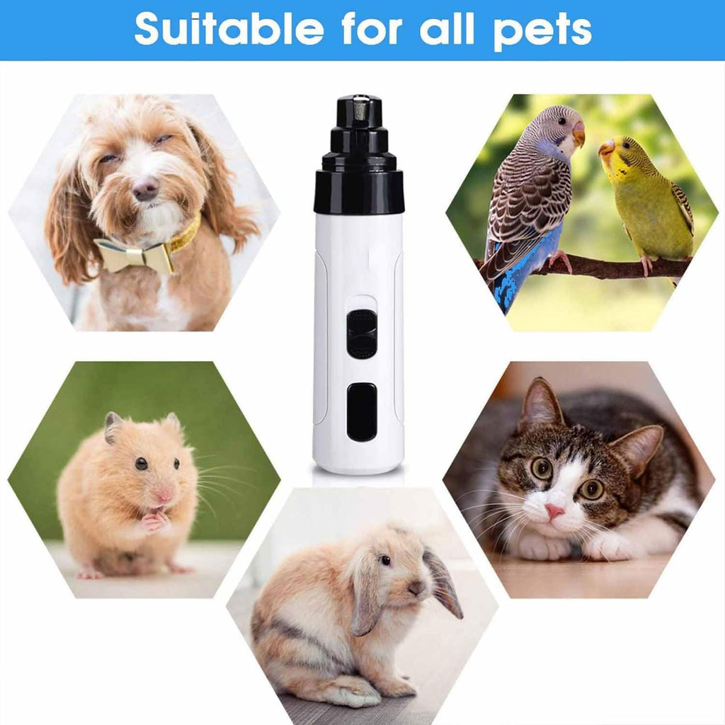 Rechargeable Quiet Low Vibration Electric Dog Nail Grinder & Trimmer with LED Light N4531