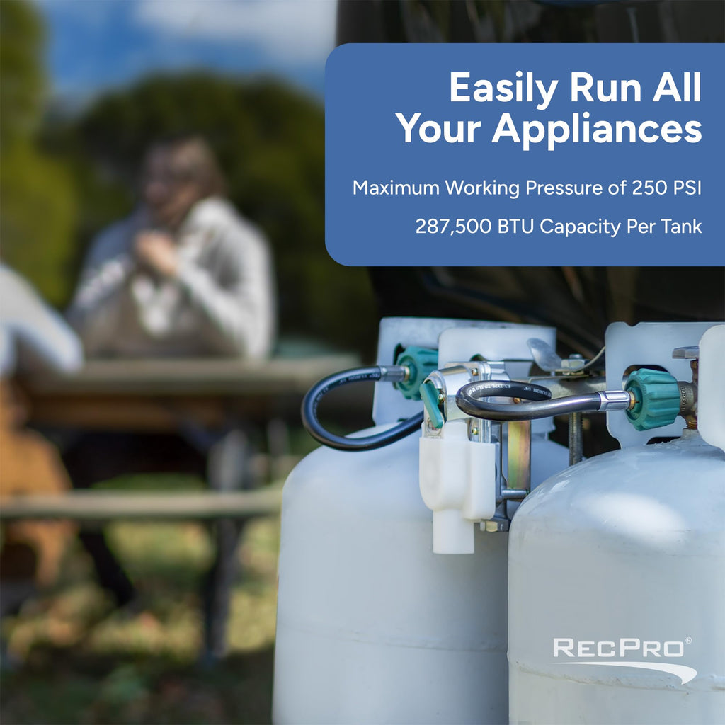 RV 2-Stage Auto Changeover Propane Regulator with Hose S997
