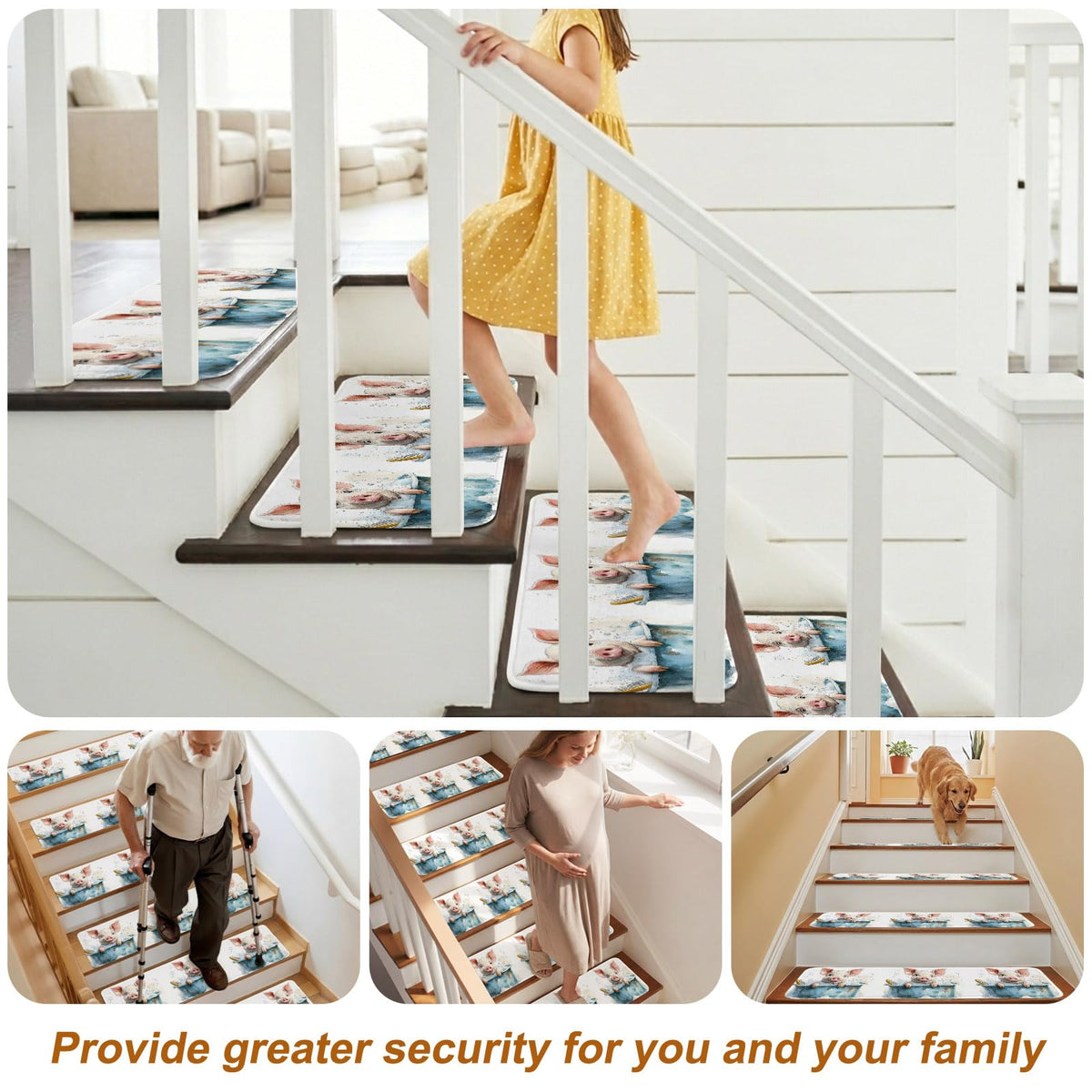 Non Slip Carpet Stair Treads 7 Pack 8"x30" N75055