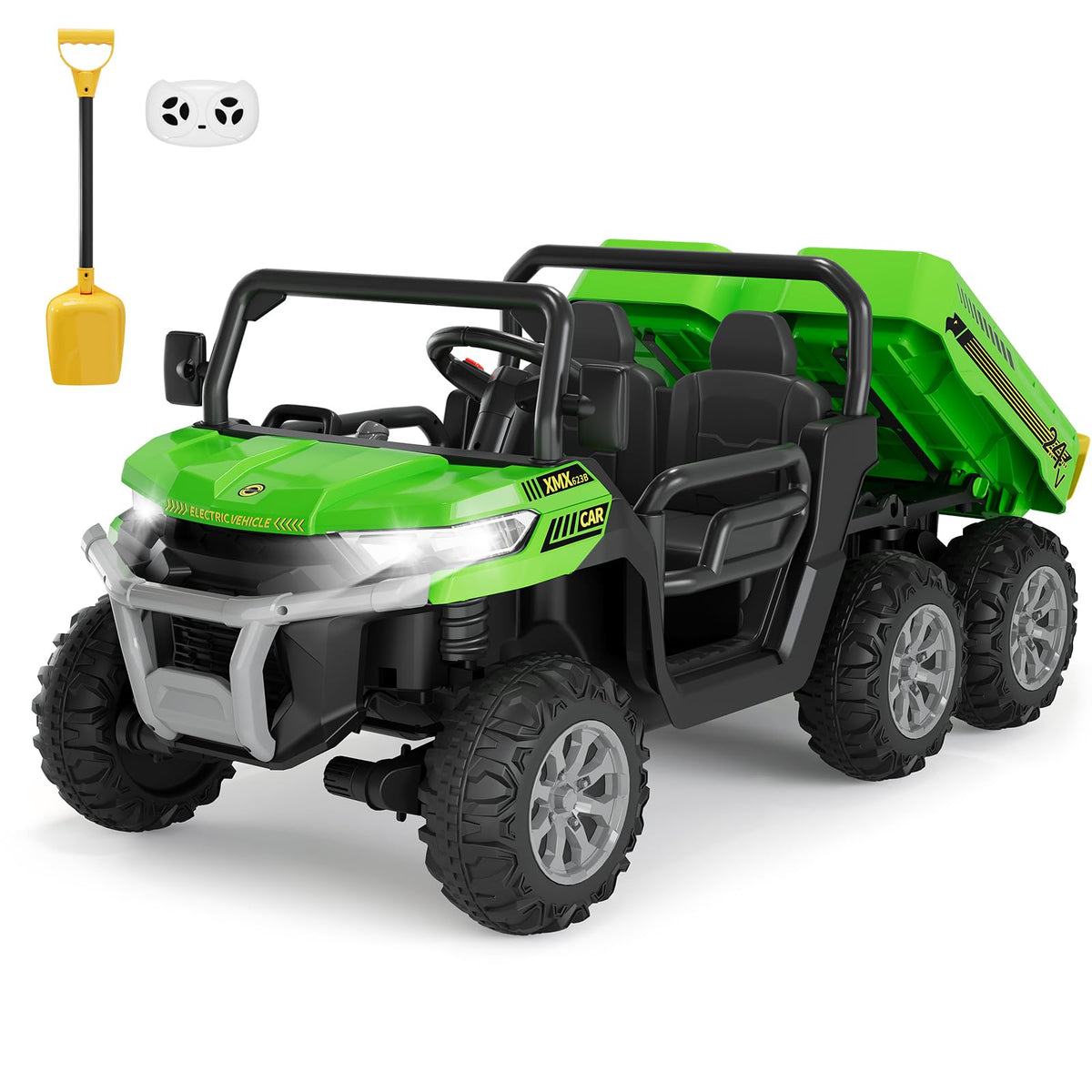 24V 2-Seater 6-Wheel Ride On Dump Truck with Remote Control A331