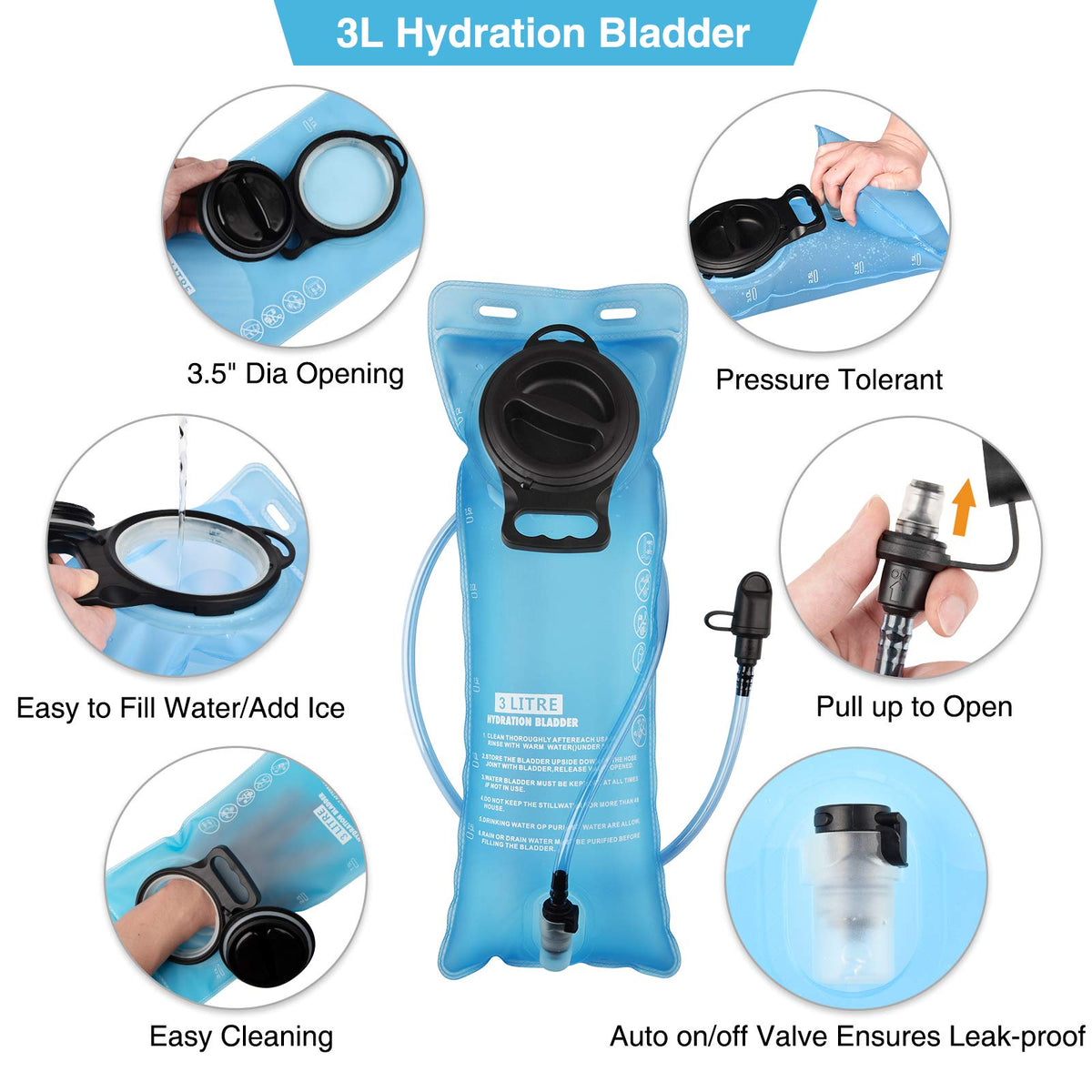 Hydration Backpack with 3L Water Bladder C6547