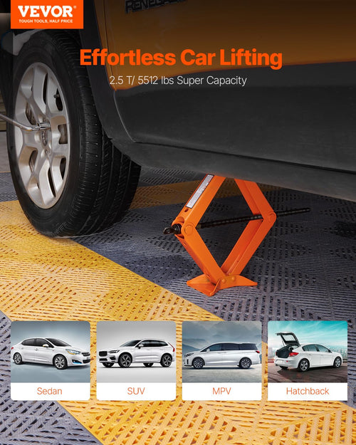 2.5 Ton Scissor Car Jack with Lifting Range A827