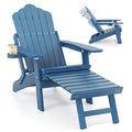 Folding Adirondack Chair with Adjustable Backrest and Ottoman S986785