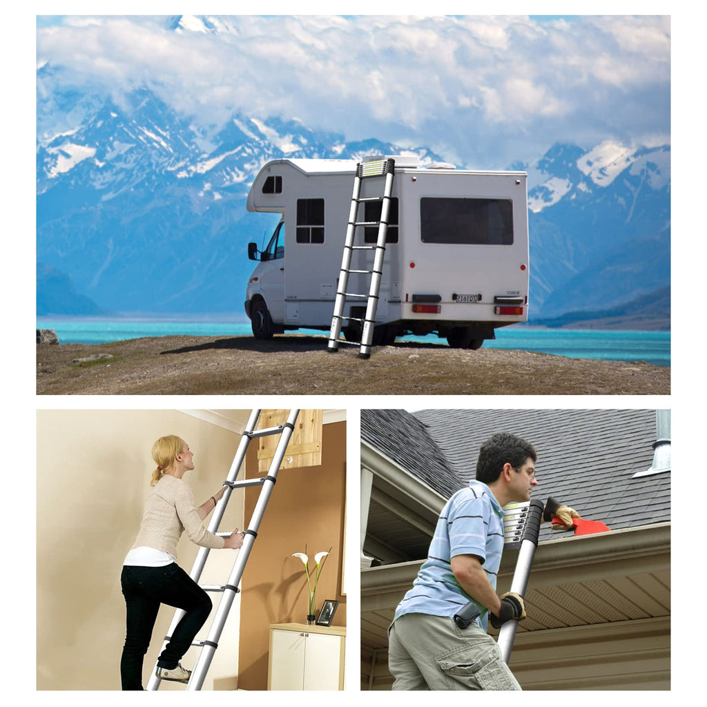 16.5FT Aluminum Telescoping Ladder 330 lbs V516