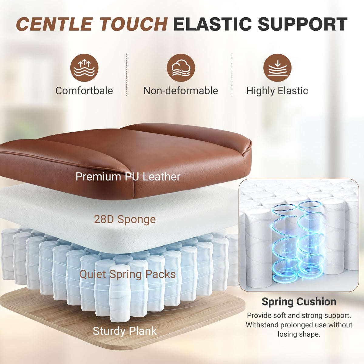 Big and Tall Leather Office Chair with Footrest T788