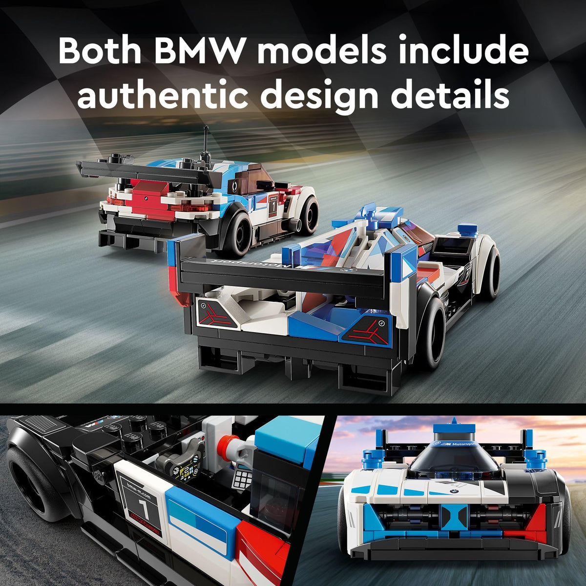 Buildable Race Car Toy Set with 2 Models and 2 Minifigures M151