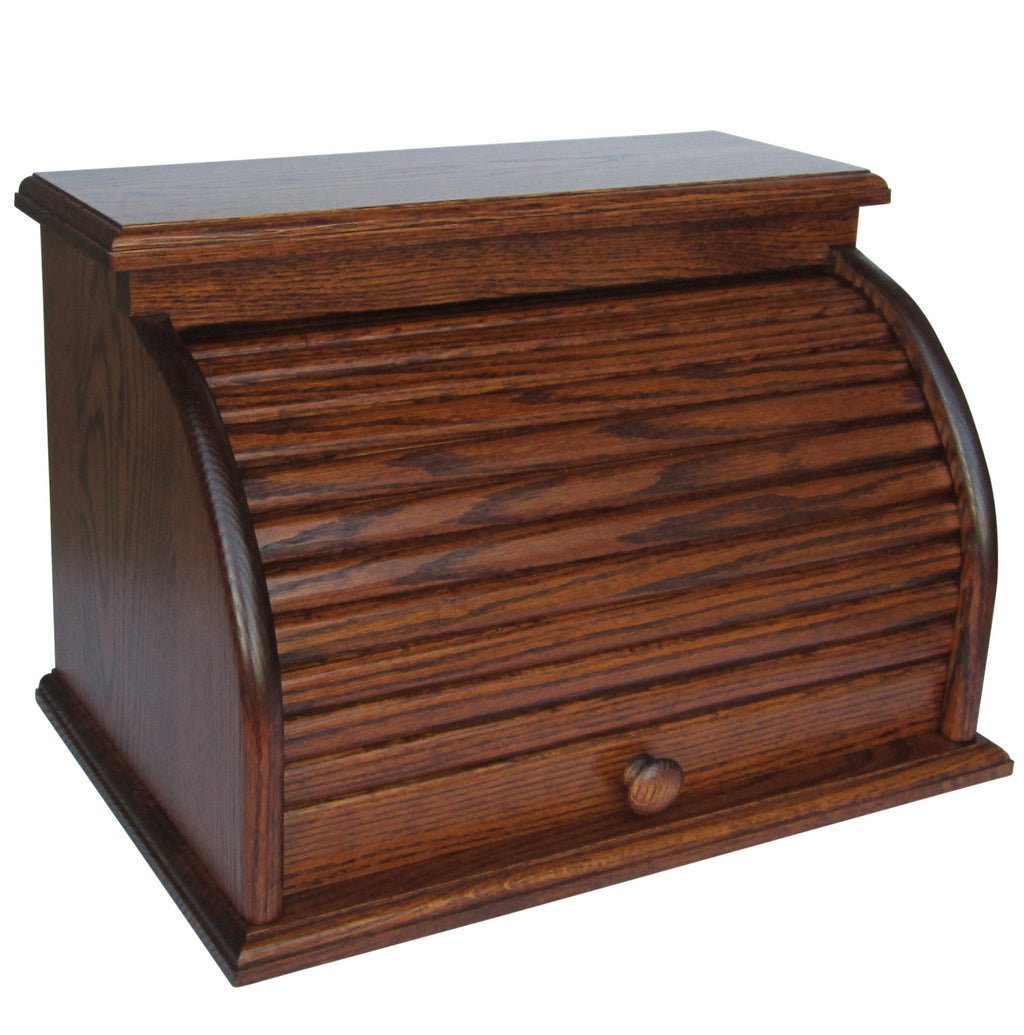 Oak Roll Top Bread Box O152
