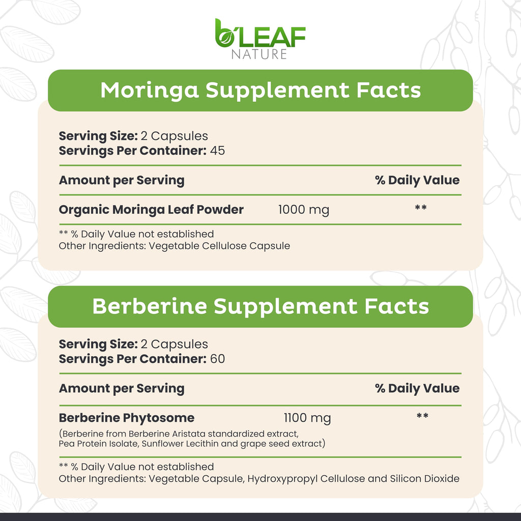 Moringa & Berberine 1100mg Capsules A645