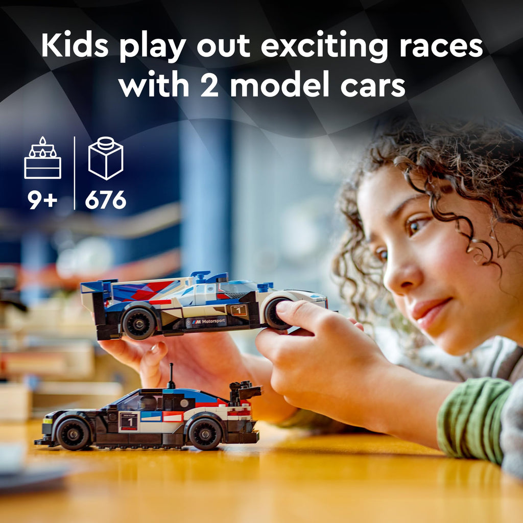 Buildable Race Car Toy Set with 2 Models and 2 Minifigures M151