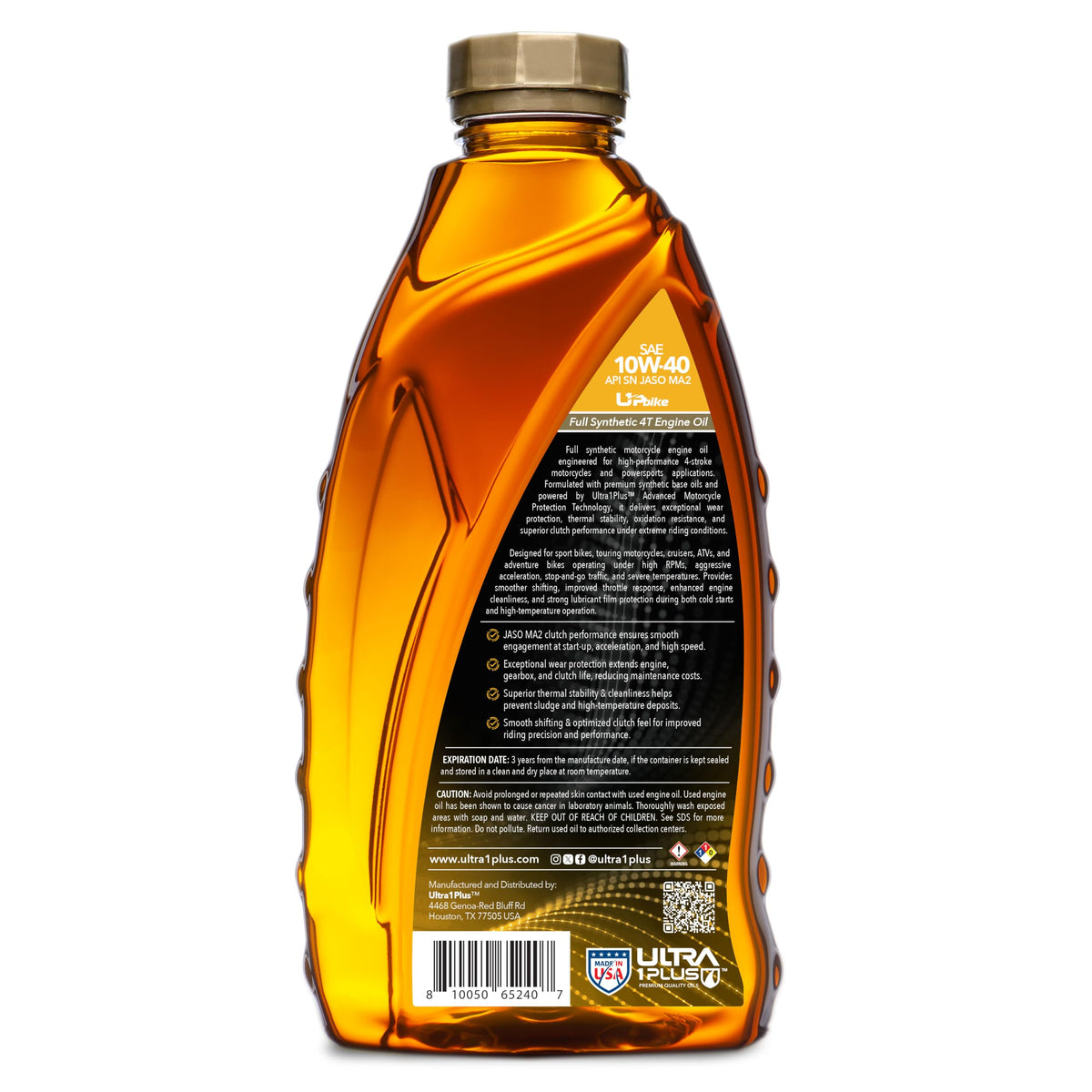 10W-40 Full Synthetic Motorcycle Oil 6 Quarts M7205