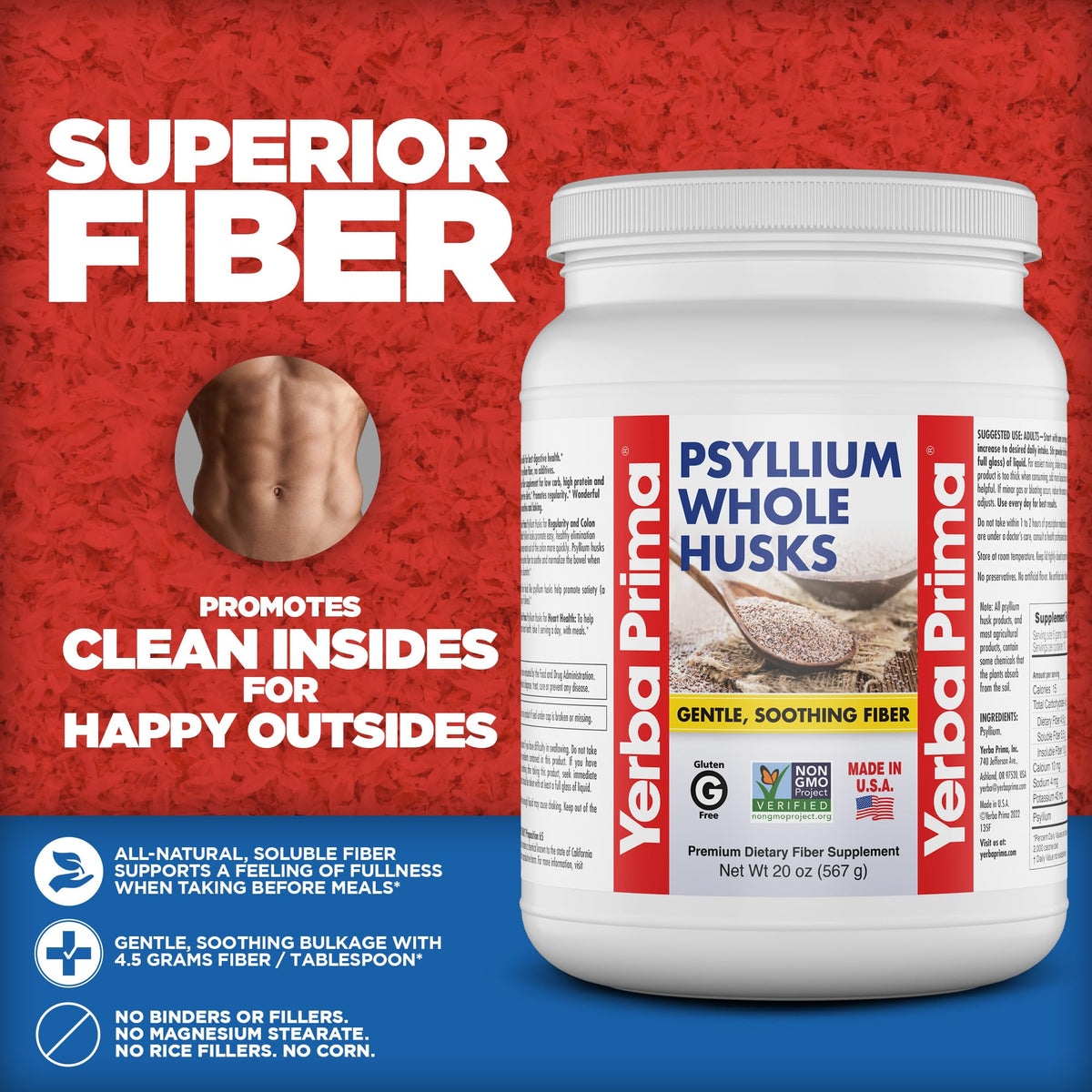 Psyllium Whole Husks Fiber Supplement 20oz J59034