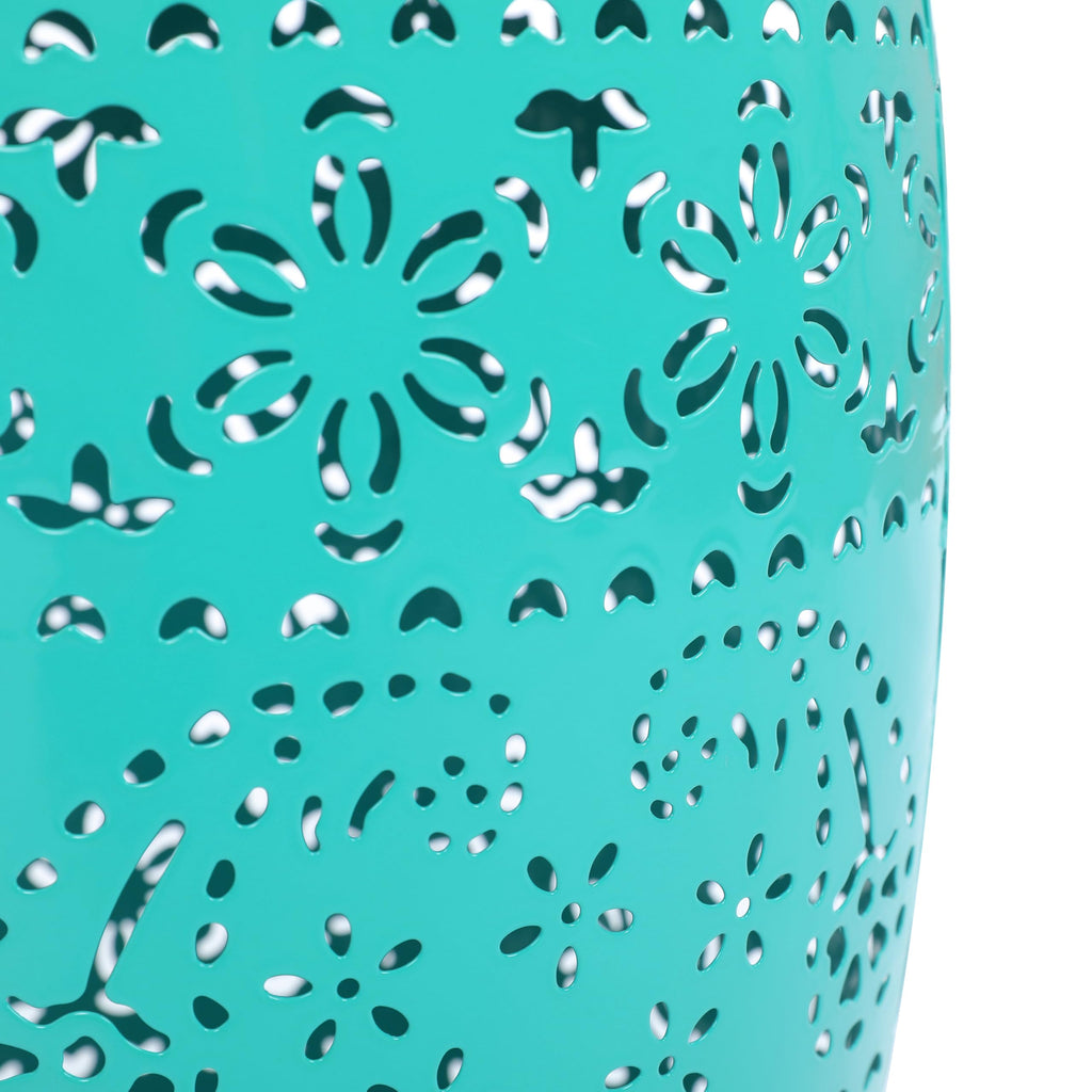 Teal Metal Patio Side Table M456753