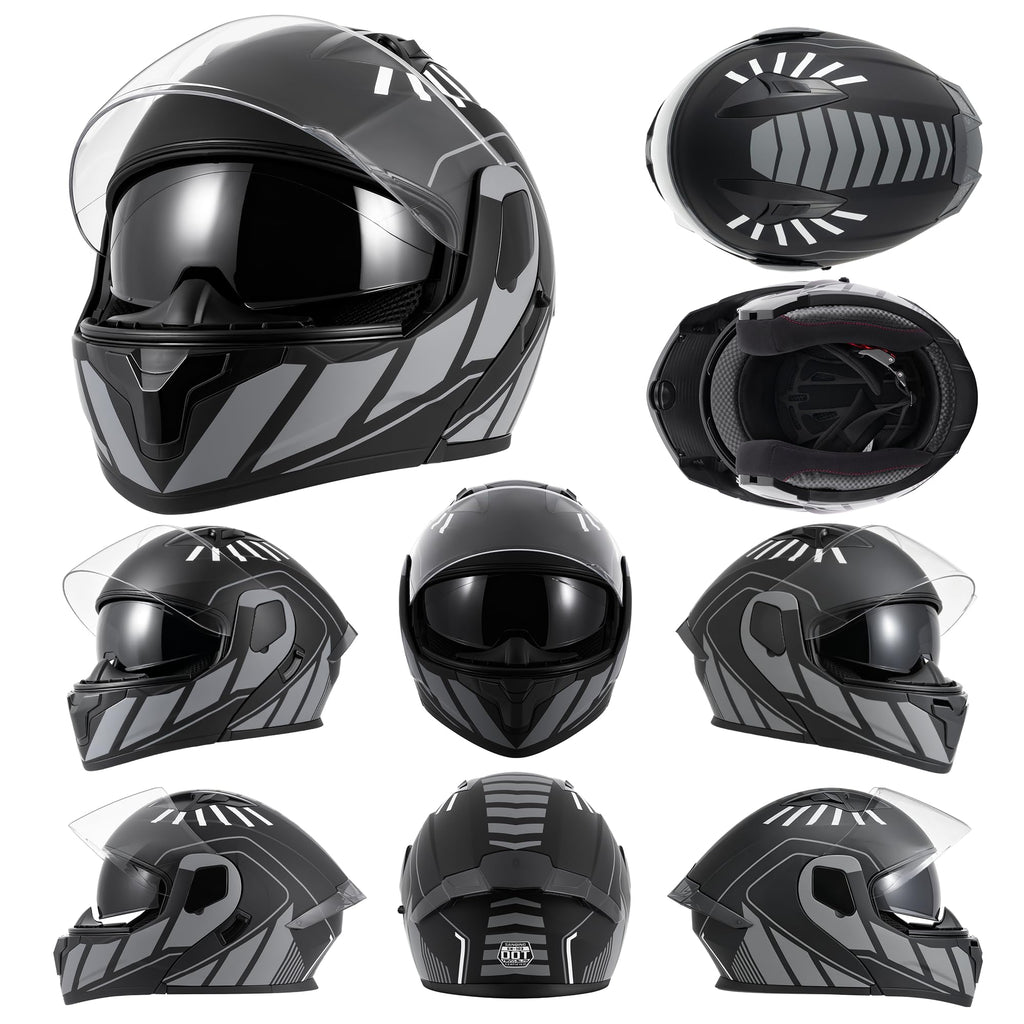Modular Motorcycle Helmet DOT Approved Flip up Y335304