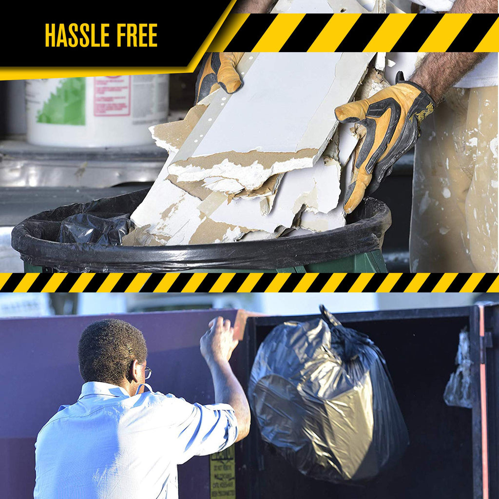 42 Gallons 4 Mil Heavy Duty Contractor Bags 32 Pack with Ties R990