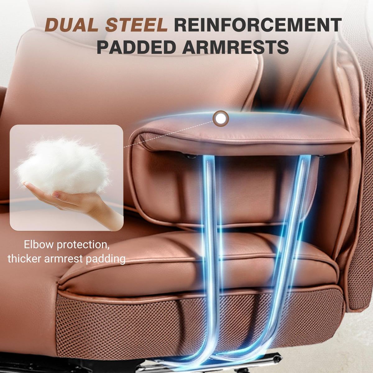 Big and Tall Leather Office Chair with Footrest T788