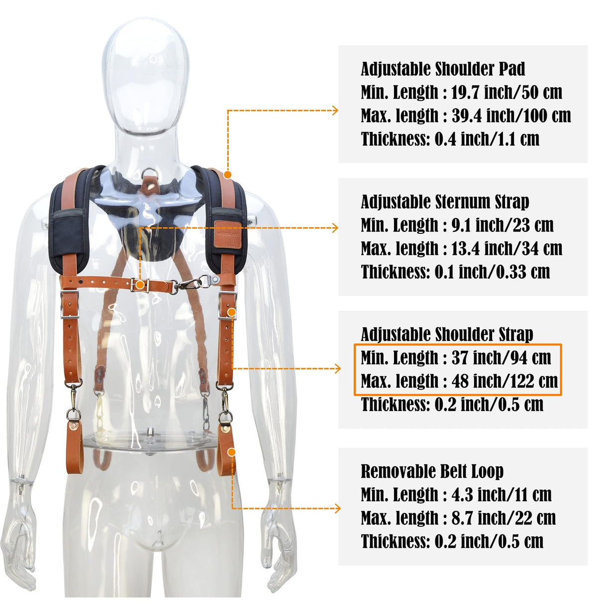 Leather Tool Belt Suspenders E330