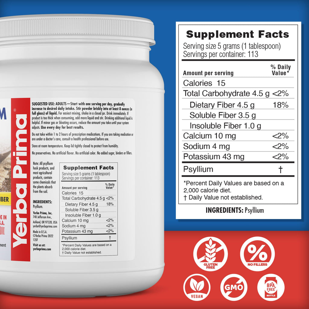 Psyllium Whole Husks Fiber Supplement 20oz J59034