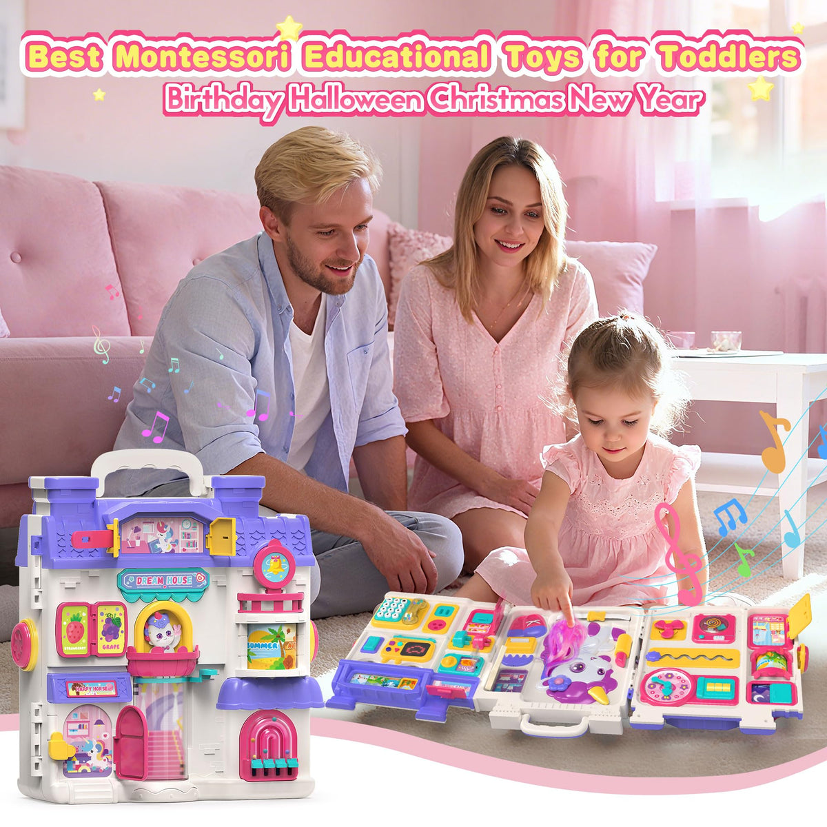 Montessori Busy Board for 1-2 Year Old Y113