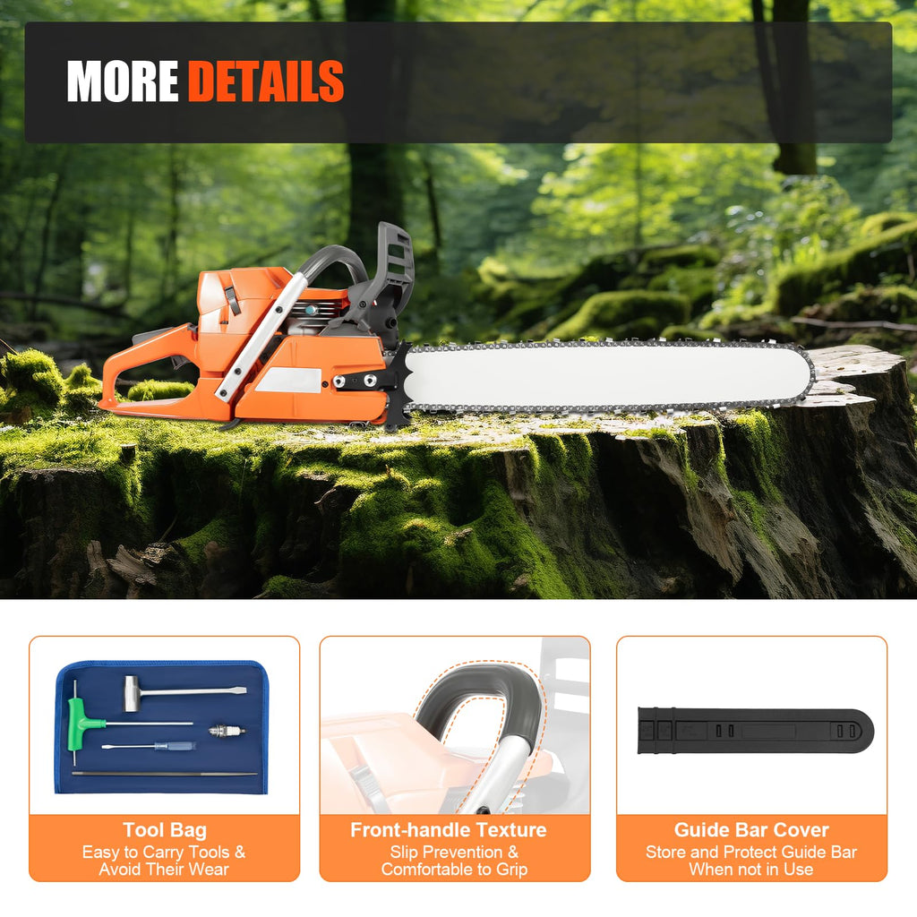 24 Inch Gas Powered Chainsaw B9591