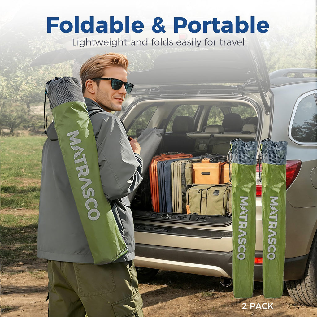 Oversized XL Camping Chair 2-Pack with Mesh Back, Green G5100